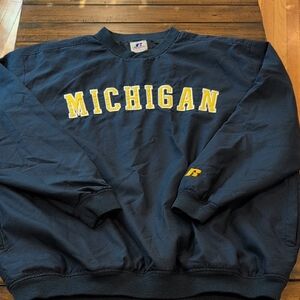 Vintage Russell Athletic Michigan Pullover Windbreaker